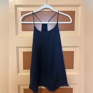 Navy Naked Zebra flowy tank